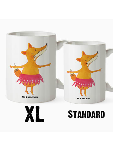 Mr. & Mrs. Panda Keramiktasse Fuchs Ballerina ohne Spruch in Weiß