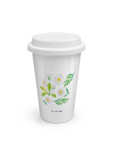 Mr. & Mrs. Panda Thermobecher Wiesenzauber Design ohne Spruch in Weiß