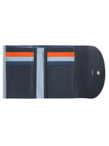 DuDu Galapagos Geldbörse RFID Schutz Leder 13 cm navy