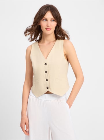 Marie Lund Weste in beige - 0001