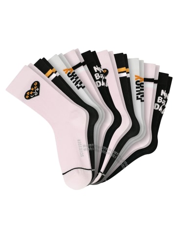 Schiesser Socken 10er Pack in Rosa/Schwarz/Weiß