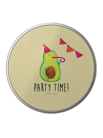 Mr. & Mrs. Panda Keksdose Avocado Party Zeit mit Spruch in Gelb Pastell