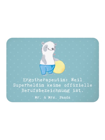 Mr. & Mrs. Panda Magnet Ergotherapeutin Superheldin mit Spruch in Meeresbrise