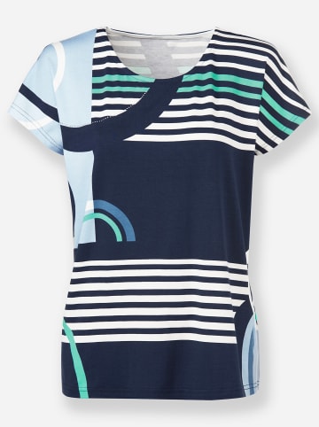 Heine Druck-Shirt in marine-hellblau-gemustert
