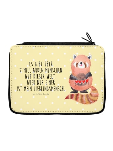 Mr. & Mrs. Panda Federmappe Roter Panda mit Spruch in Gelb Pastell