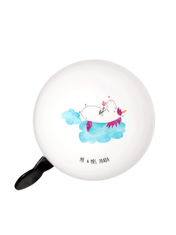 Mr. & Mrs. Panda Fahrradklingel Einhorn Verliebt ohne Spruch in Weiß