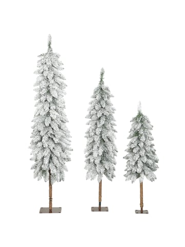 HOMCOM Weihnachtsbaum-48L x 48B x 150H cm-Grün+Weiß