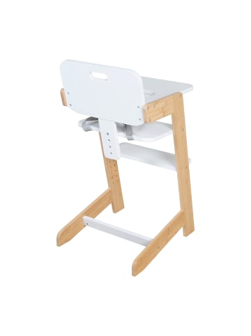 roba Babyhochstuhl 'Nature Up' - Mitwachsend - 3-Punkt-Gurt - Natur / Weiß