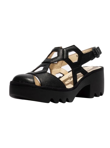 Fly London Sandalen in Schwarz/Schwarz