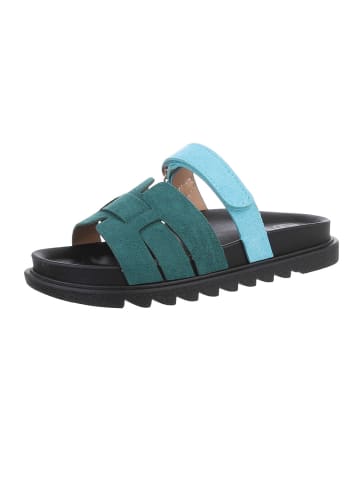 Ital-Design Sandale & Sandalette in Blau und Grün