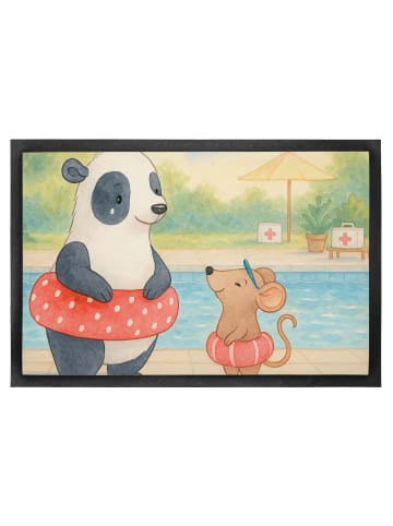 Mr. & Mrs. Panda Schmutzfangteppich Otter Schwimmen Design ohne ... in Weiß