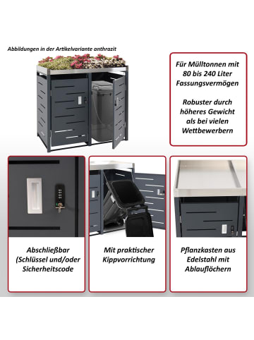 MCW 2er-Mülltonnenverkleidung  H40b erweiterbar