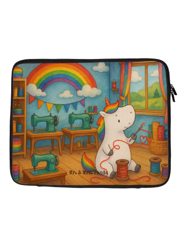 Mr. & Mrs. Panda Notebook Tasche Einhorn Näherin Design ohne Spruch in Weiß