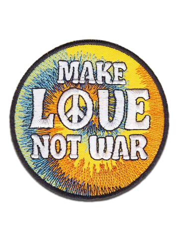 Catch the Patch Make Love Not War Peace FriedenApplikation Bügelbild inOrange
