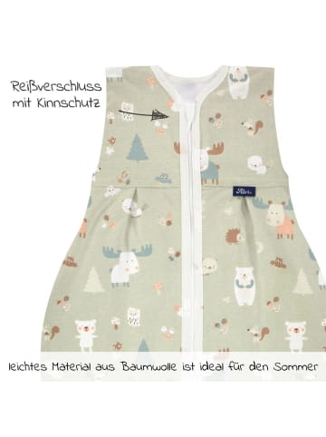 Alvi Sommer-Kugelschlafsack Molton Light in grau,motiv