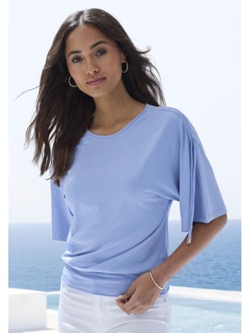 LASCANA Rundhalsshirt in hellblau