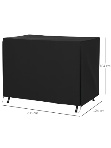 Outsunny Abdeckung für Schaukel,205cm x 124cm x 164cm,schwarz