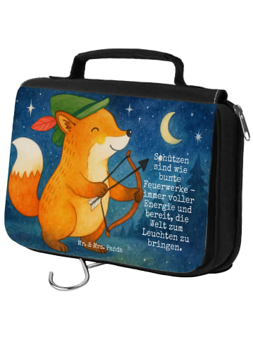 Mr. & Mrs. Panda Kosmetiktasche Schütze Astrologie Design mit Sp... in Weiß