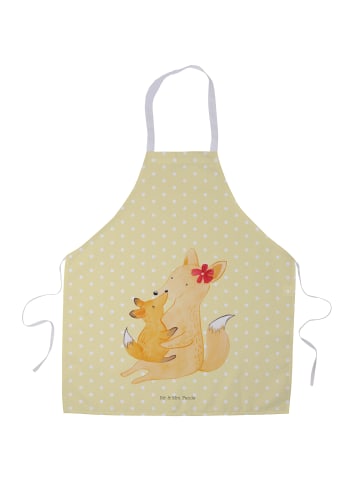 Mr. & Mrs. Panda Schürze Fuchs Mama ohne Spruch in Gelb Pastell