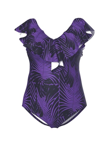 Ulla Popken Badeanzug in violett