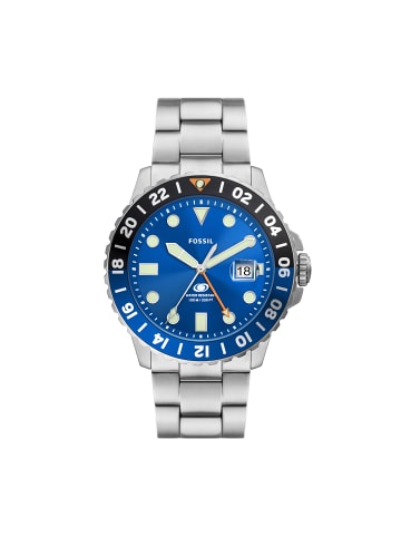 Fossil Armbanduhr The Blue Basic in silber