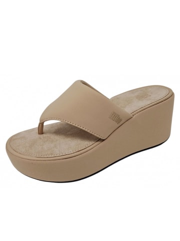 fitflop Zehensteg Plattforms Wedge in Beige