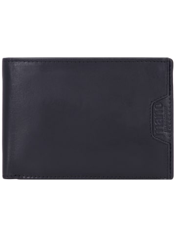 mano Don Marco Geldbörse RFID Leder 12 cm in schwarz