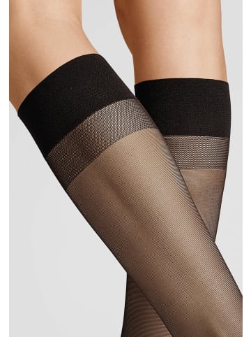 Hudson Feinkniestrümpfe Simply 20 2-Pack druckfreier Bund in Black