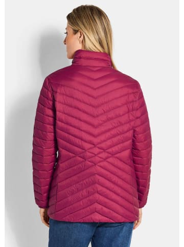 GOLDNER Kurzgröße:  Steppjacke Herbstjacke mit Daunen, Stehkragen in bordeaux