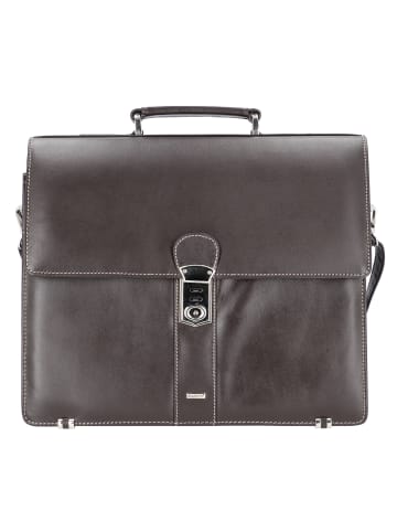 Alassio Monaco Aktentasche Leder 38 cm Laptopfach dunkelbraun-antik