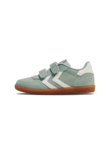 Hummel Klettverschluss Sneaker Victory Suede Lebensstil Kinder in FROSTY GREEN