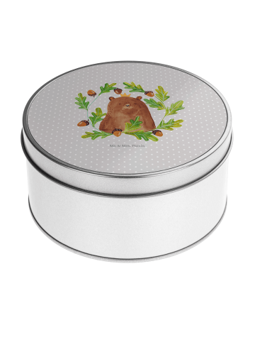 Mr. & Mrs. Panda Dose Bär König ohne Spruch in Grau Pastell