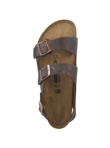 Birkenstock Sandale Milano Geöltes Nubukleder Normal in braun