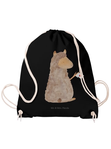 Mr. & Mrs. Panda gym tasche Alpaka Fahne ohne Spruch in Schwarz