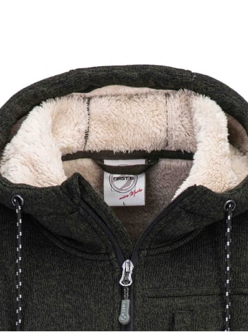 First B First B Hr.Strickfleecejacke Clint in olive melange