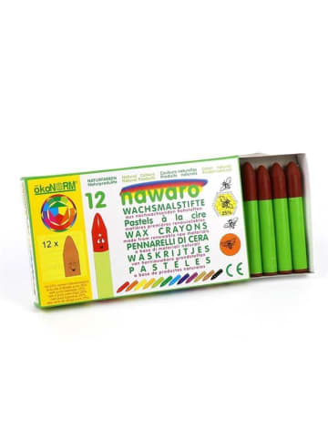 ÖkoNorm Wachskreide nawaro 12 Stück - rotbraun - ab 3 Jahren