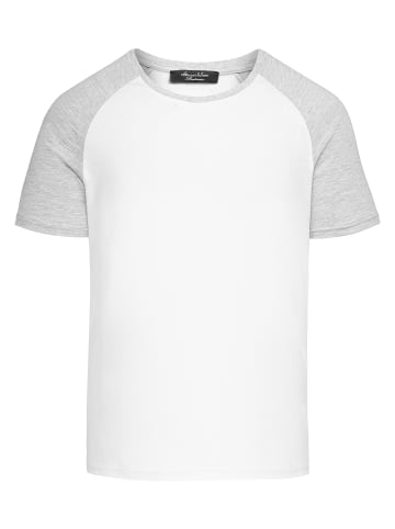 Amaci&Sons T-Shirt KENNER in Weiß/Grau