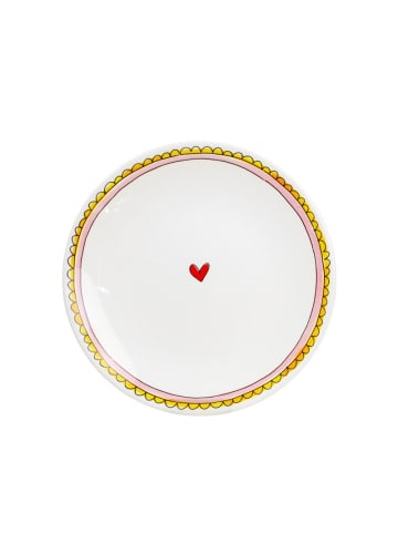 Blond Amsterdam Frühstücksteller Herz in Rosa - 22cm
