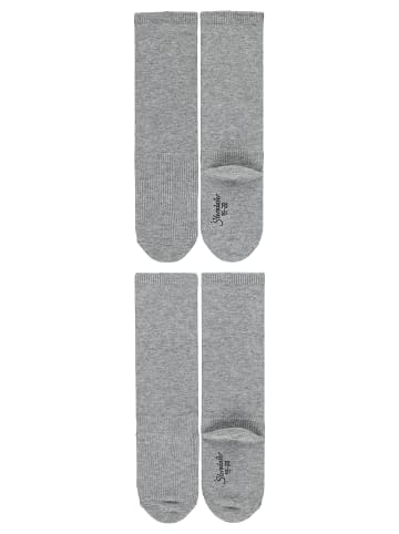 Sterntaler Kniestrümpfe 2er-Pack uni in silber mel.