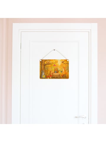 Mr. & Mrs. Panda Schild Waldtiere Picknick Design ohne Spruch in Weiß