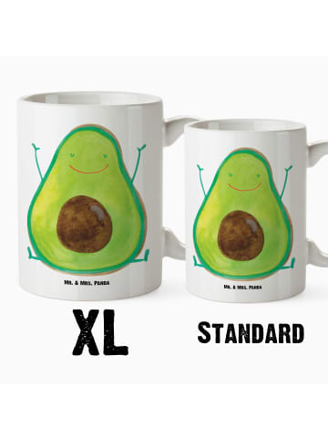 Mr. & Mrs. Panda Kaffeepott Avocado Glücklich ohne Spruch in Weiß