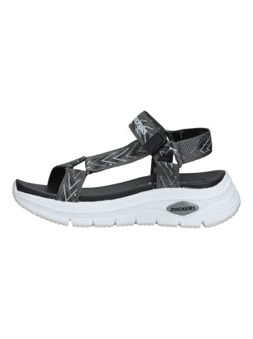 DOCKERS Sandalen in Schwarz/Grau