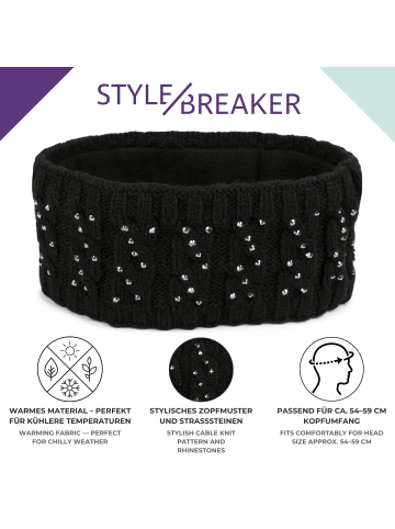 styleBREAKER Strick Stirnband in Blau