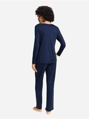 Hanro Pyjama Pilar in deep navy