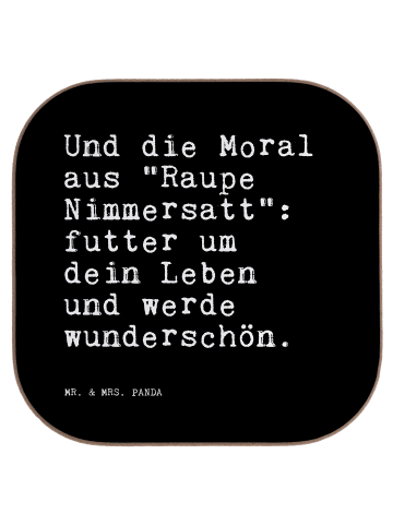 Mr. & Mrs. Panda Untersetzer für Gläser Und die Moral aus... mit... in Schwarz