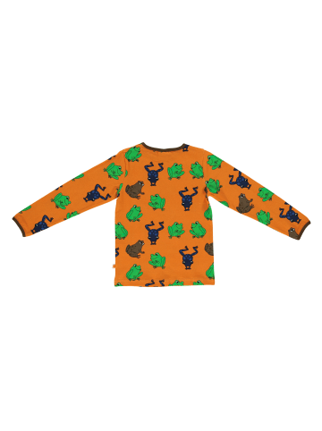 Småfolk Langarmshirt Frosch in orange