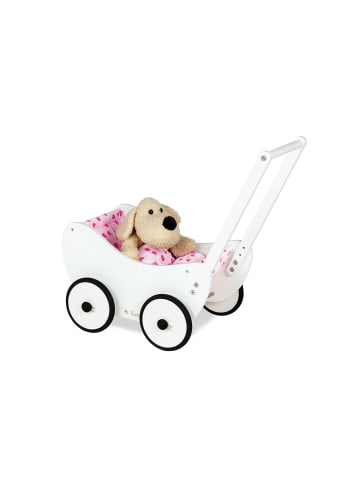 Pinolino Puppenwagen Trixi, weiß, 2-tlg. in Rosa,Weiß, 47 x 35 x 53 cm