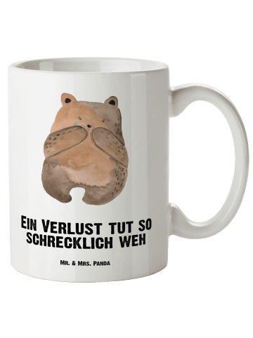 Mr. & Mrs. Panda XL Tasse Bär Verlust mit Spruch in Weiß