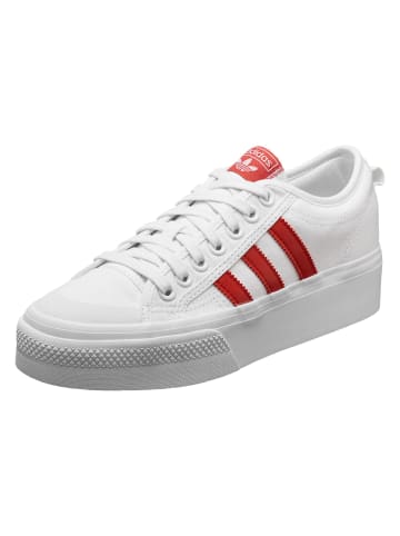 adidas Turnschuhe in white/better scarlet/black