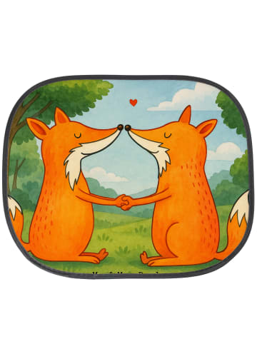 Mr. & Mrs. Panda Sonnenschutz Füchse Liebe Design ohne Spruch in Weiß
